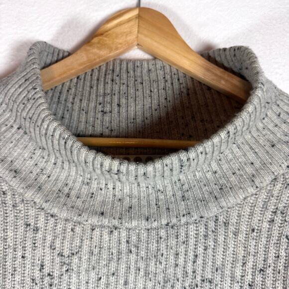 Kokun Women's Hi Low Cowl Neck Knit Wool Cashmere Gray Sweater Cottagecore Large - Picture 3 of 8